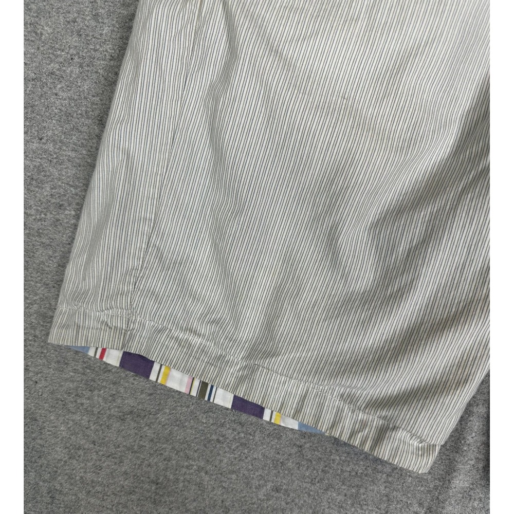 Tommy Bahama Reversible Shorts Mens 34 9" Inseam Multicolor Plaid Grey Stripe - Picture 12 of 14